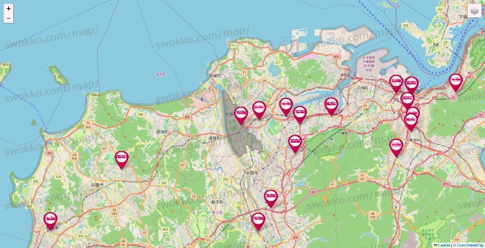 福岡県のマックスバリュの店舗地図