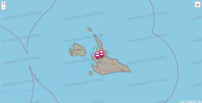 沖縄県のマックスバリュの店舗地図