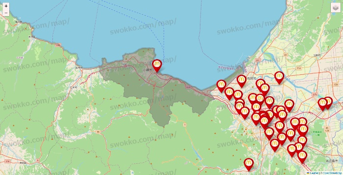 北海道のマクドナルドの店舗地図