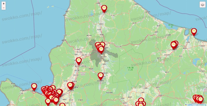 北海道のマクドナルドの店舗地図