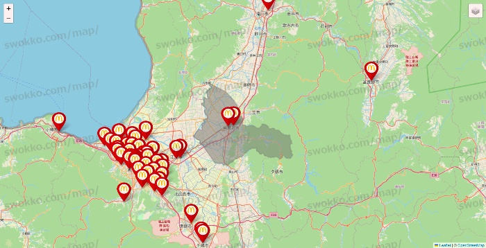 北海道のマクドナルドの店舗地図