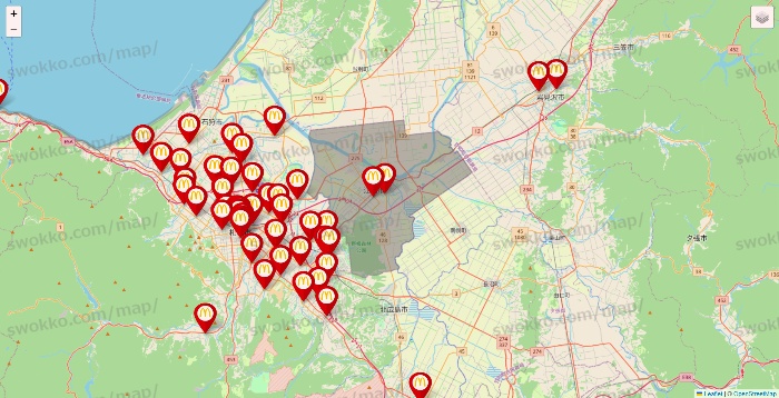 北海道のマクドナルドの店舗地図