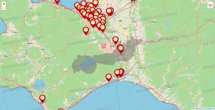 北海道のマクドナルドの店舗地図