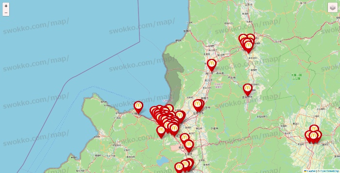 北海道のマクドナルドの店舗地図
