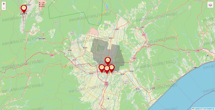 北海道のマクドナルドの店舗地図