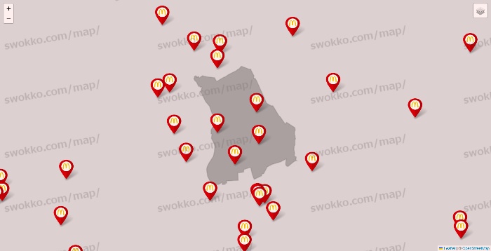 埼玉県のマクドナルドの店舗地図