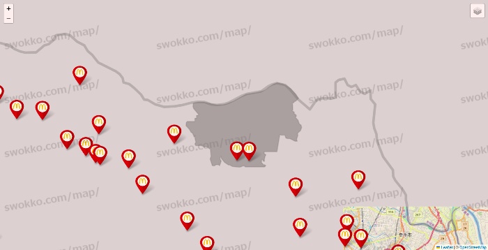 埼玉県のマクドナルドの店舗地図