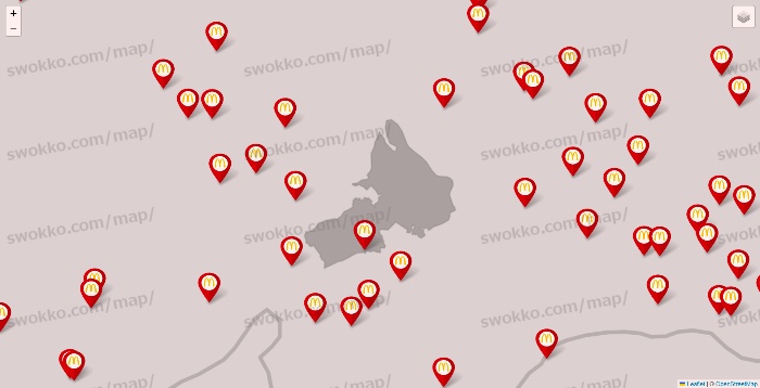 埼玉県のマクドナルドの店舗地図