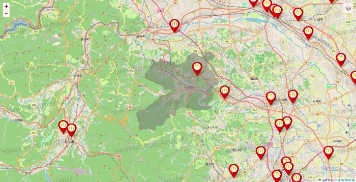 埼玉県のマクドナルドの店舗地図