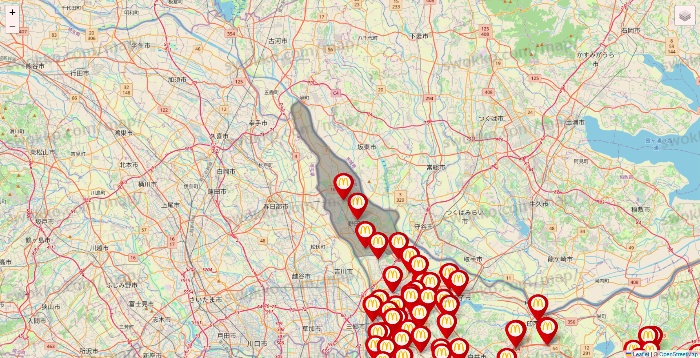 千葉県のマクドナルドの店舗地図