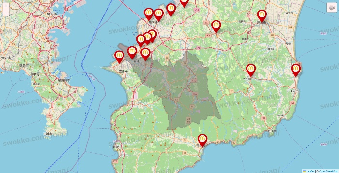 千葉県のマクドナルドの店舗地図
