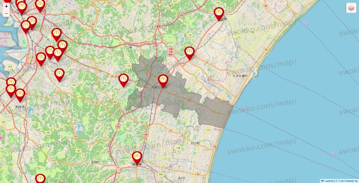 千葉県のマクドナルドの店舗地図