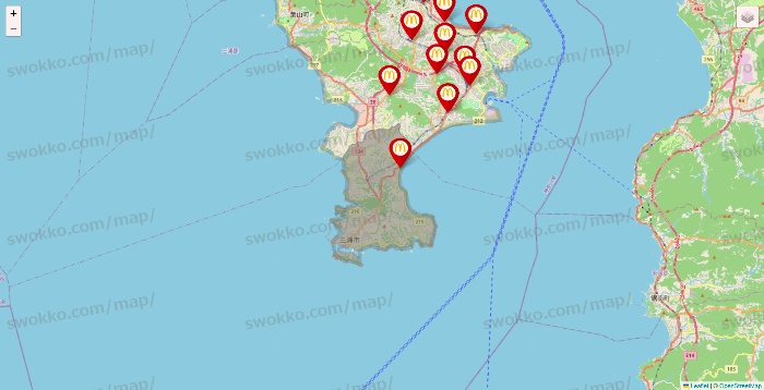 神奈川県のマクドナルドの店舗地図