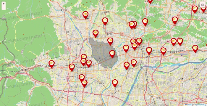 岐阜県のマクドナルドの店舗地図