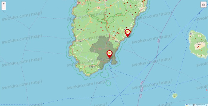 静岡県のマクドナルドの店舗地図