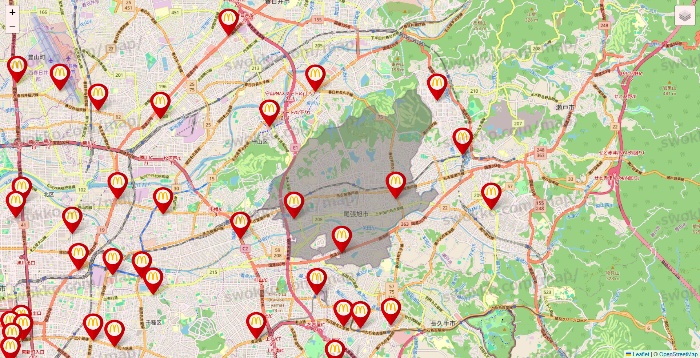 愛知県のマクドナルドの店舗地図