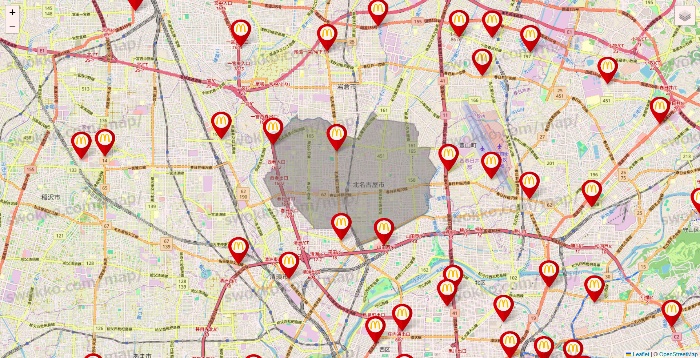 愛知県のマクドナルドの店舗地図
