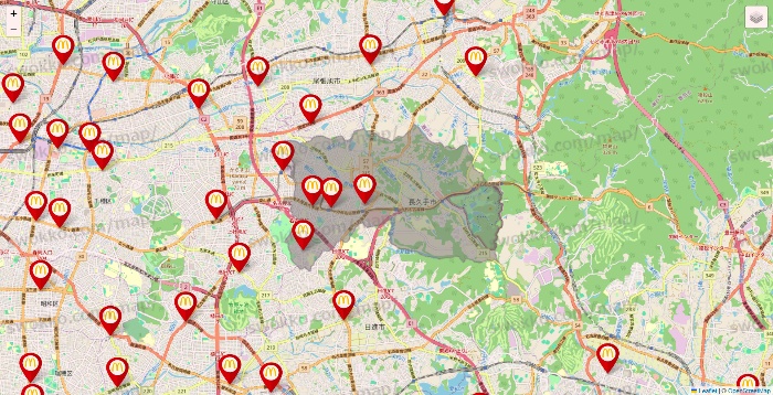 愛知県のマクドナルドの店舗地図
