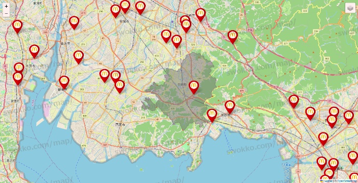 愛知県のマクドナルドの店舗地図