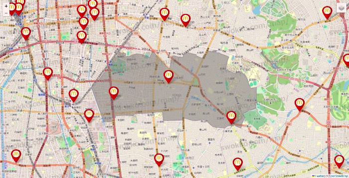愛知県のマクドナルドの店舗地図