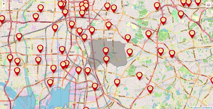 愛知県のマクドナルドの店舗地図