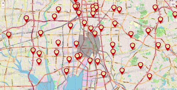 愛知県のマクドナルドの店舗地図