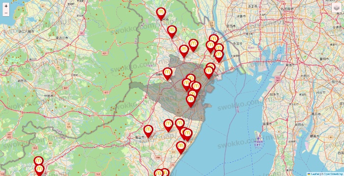 三重県のマクドナルドの店舗地図