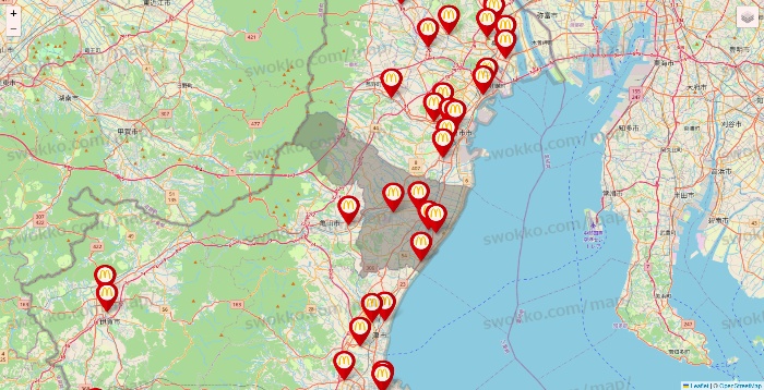 三重県のマクドナルドの店舗地図