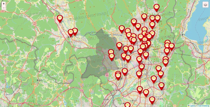 京都府のマクドナルドの店舗地図