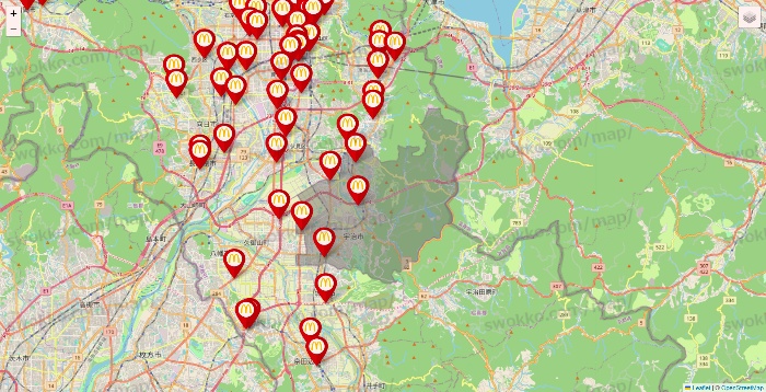 京都府のマクドナルドの店舗地図