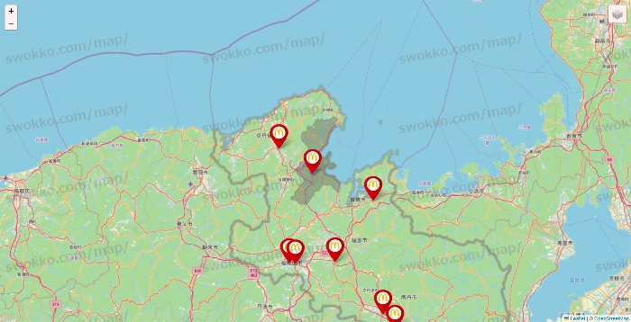 京都府のマクドナルドの店舗地図