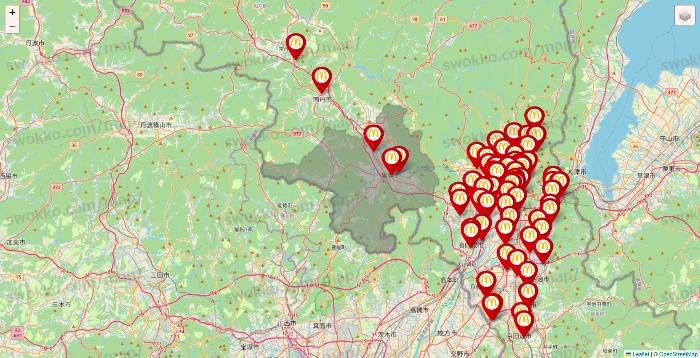 京都府のマクドナルドの店舗地図