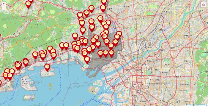 兵庫県のマクドナルドの店舗地図