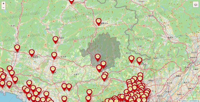 兵庫県のマクドナルドの店舗地図