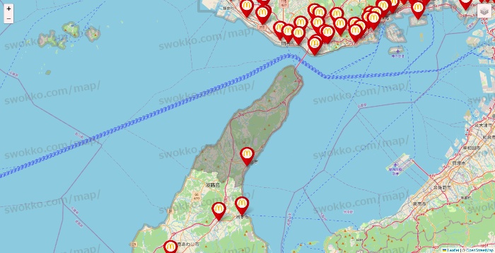 兵庫県のマクドナルドの店舗地図