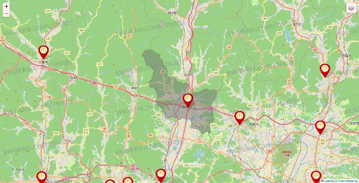 兵庫県のマクドナルドの店舗地図