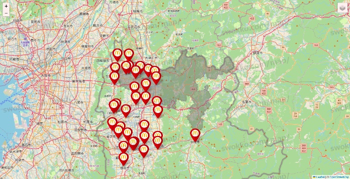 奈良県のマクドナルドの店舗地図