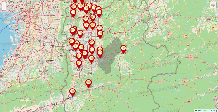 奈良県のマクドナルドの店舗地図