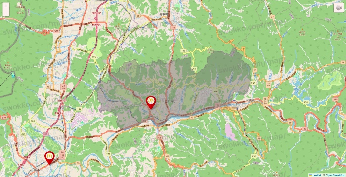 奈良県のマクドナルドの店舗地図