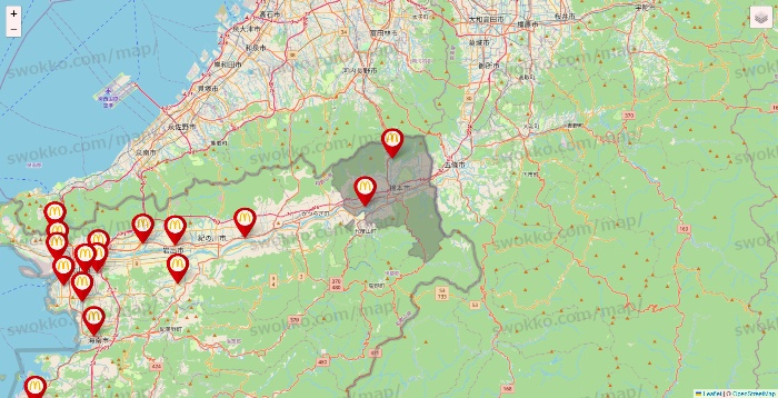 和歌山県のマクドナルドの店舗地図