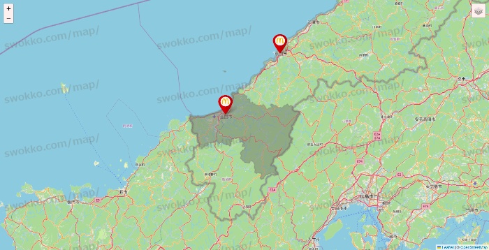 島根県のマクドナルドの店舗地図