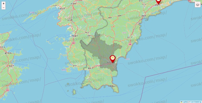 高知県のマクドナルドの店舗地図