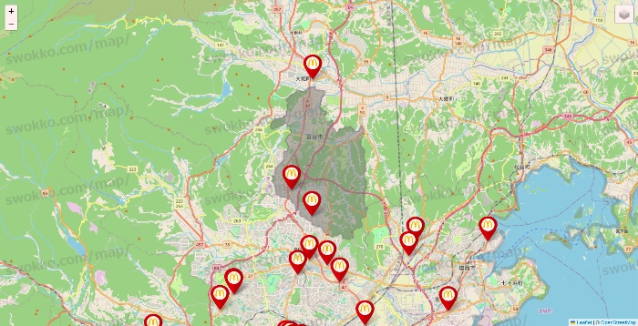 宮城県のマクドナルドの店舗地図