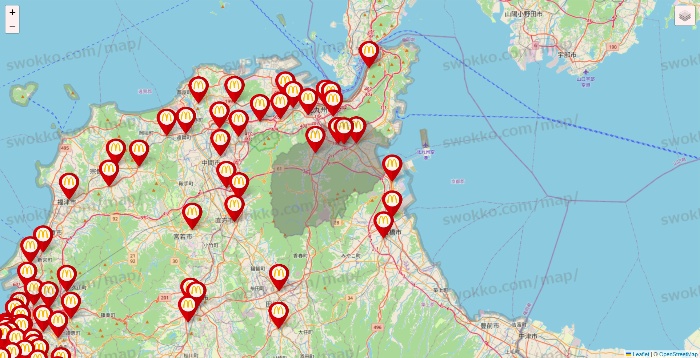 福岡県のマクドナルドの店舗地図