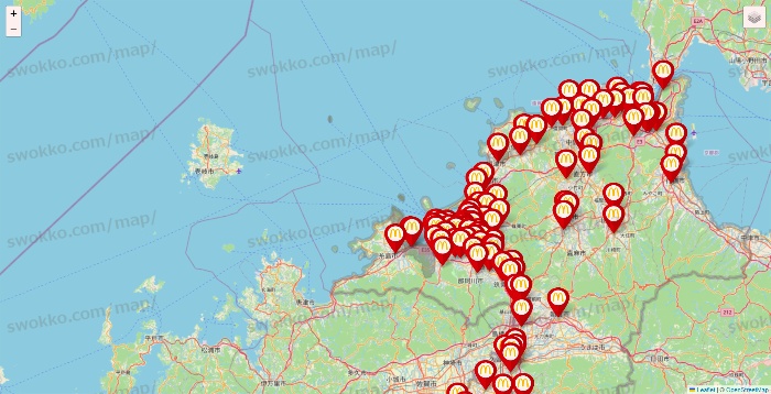 福岡県のマクドナルドの店舗地図