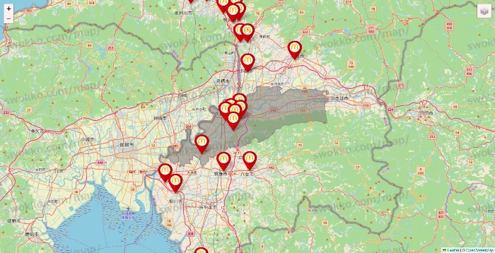 福岡県のマクドナルドの店舗地図