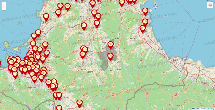 福岡県のマクドナルドの店舗地図