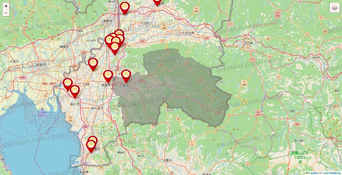 福岡県のマクドナルドの店舗地図