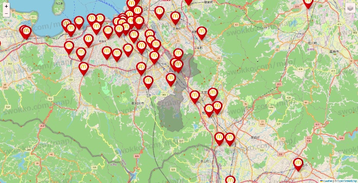 福岡県のマクドナルドの店舗地図