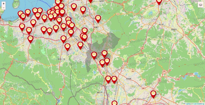 福岡県のマクドナルドの店舗地図